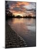 River Thames slipway is backlit by sunset-Charles Bowman-Mounted Photographic Print