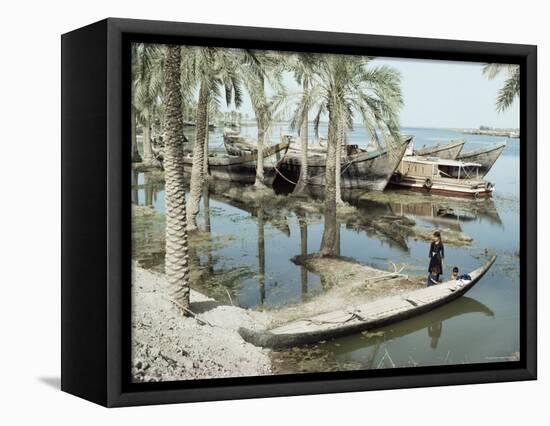 River Tigris, Near Qurna, Iraq, Middle East-null-Framed Premier Image Canvas