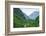 River Valley and Waterfall Near Flam, Norway, Scandinavia, Europe-Amanda Hall-Framed Photographic Print