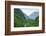 River Valley and Waterfall Near Flam, Norway, Scandinavia, Europe-Amanda Hall-Framed Photographic Print