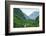 River Valley and Waterfall Near Flam, Norway, Scandinavia, Europe-Amanda Hall-Framed Photographic Print