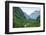 River Valley and Waterfall Near Flam, Norway, Scandinavia, Europe-Amanda Hall-Framed Photographic Print