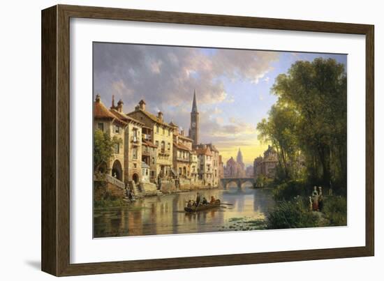 River View in Alsace-Charles Kuwasseg-Framed Giclee Print