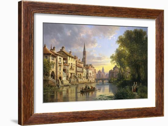 River View in Alsace-Charles Kuwasseg-Framed Giclee Print