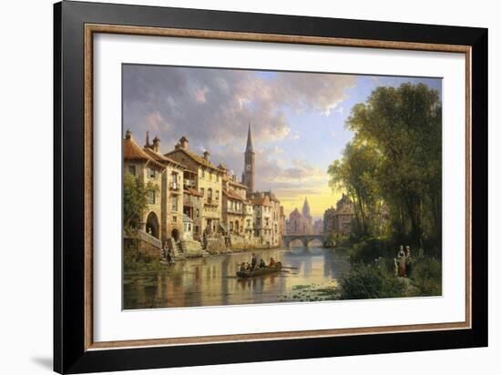 River View in Alsace-Charles Kuwasseg-Framed Giclee Print