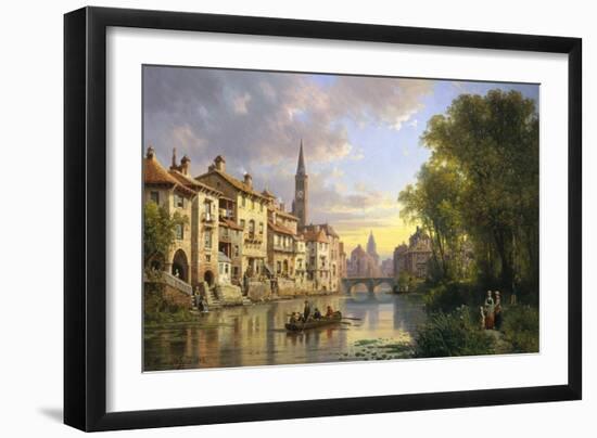 River View in Alsace-Charles Kuwasseg-Framed Giclee Print