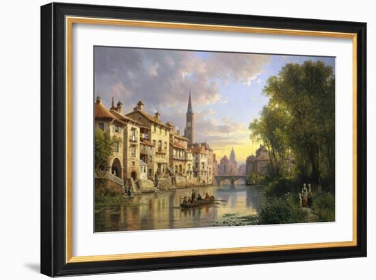 River View in Alsace-Charles Kuwasseg-Framed Giclee Print