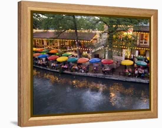 River Walk Restaurants and Cafes of Casa Rio, San Antonio, Texas-Bill Bachmann-Framed Premier Image Canvas