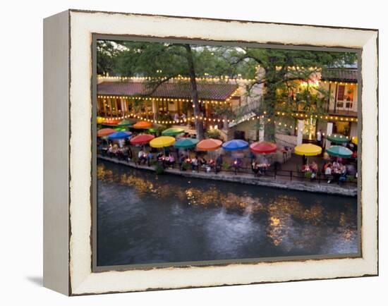 River Walk Restaurants and Cafes of Casa Rio, San Antonio, Texas-Bill Bachmann-Framed Premier Image Canvas