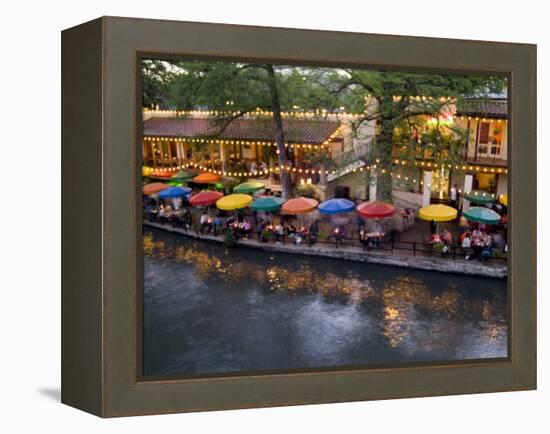 River Walk Restaurants and Cafes of Casa Rio, San Antonio, Texas-Bill Bachmann-Framed Premier Image Canvas