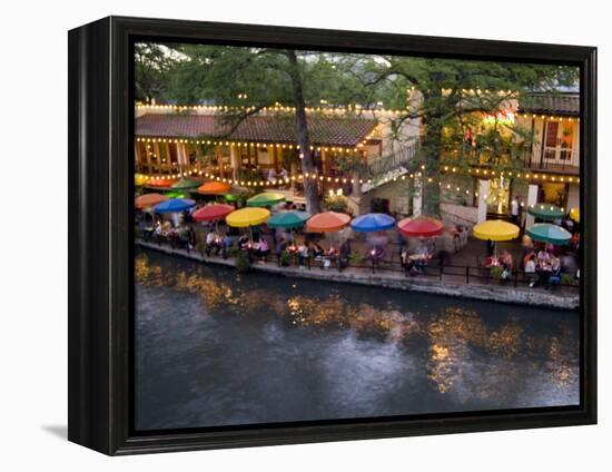 River Walk Restaurants and Cafes of Casa Rio, San Antonio, Texas-Bill Bachmann-Framed Premier Image Canvas