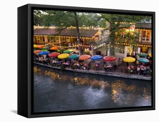 River Walk Restaurants and Cafes of Casa Rio, San Antonio, Texas-Bill Bachmann-Framed Premier Image Canvas