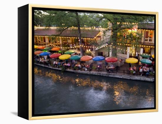 River Walk Restaurants and Cafes of Casa Rio, San Antonio, Texas-Bill Bachmann-Framed Premier Image Canvas