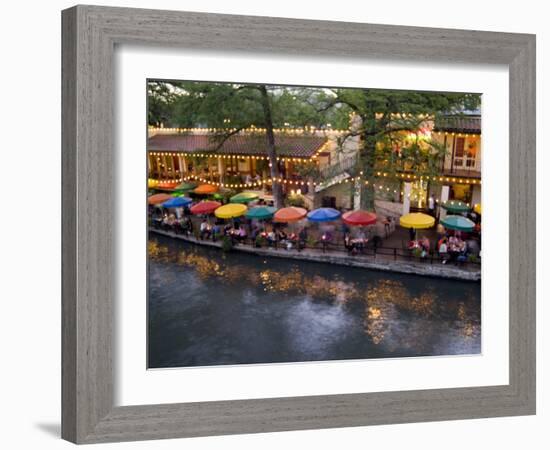 River Walk Restaurants and Cafes of Casa Rio, San Antonio, Texas-Bill Bachmann-Framed Photographic Print