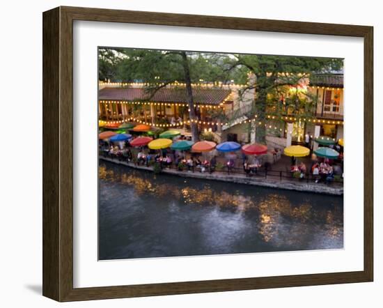 River Walk Restaurants and Cafes of Casa Rio, San Antonio, Texas-Bill Bachmann-Framed Photographic Print