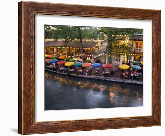 River Walk Restaurants and Cafes of Casa Rio, San Antonio, Texas-Bill Bachmann-Framed Photographic Print