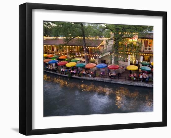 River Walk Restaurants and Cafes of Casa Rio, San Antonio, Texas-Bill Bachmann-Framed Photographic Print