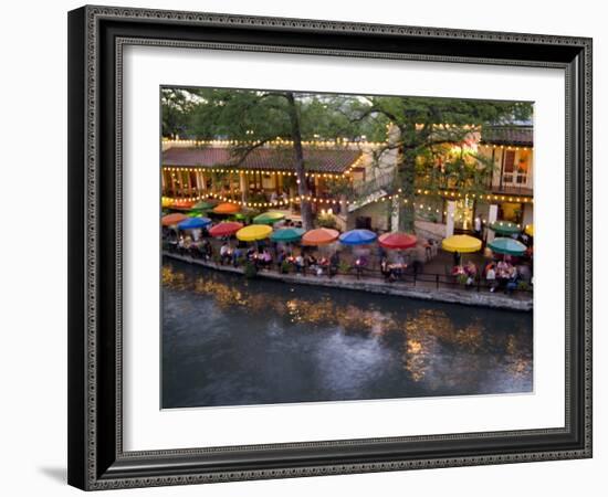 River Walk Restaurants and Cafes of Casa Rio, San Antonio, Texas-Bill Bachmann-Framed Photographic Print