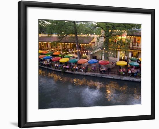 River Walk Restaurants and Cafes of Casa Rio, San Antonio, Texas-Bill Bachmann-Framed Photographic Print