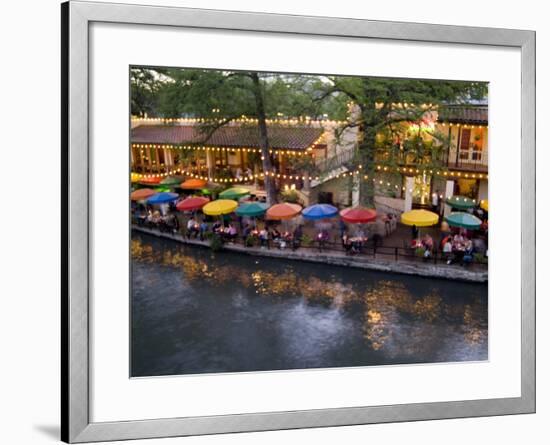 River Walk Restaurants and Cafes of Casa Rio, San Antonio, Texas-Bill Bachmann-Framed Photographic Print