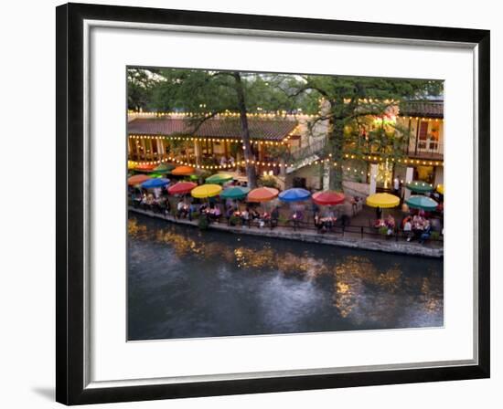 River Walk Restaurants and Cafes of Casa Rio, San Antonio, Texas-Bill Bachmann-Framed Photographic Print