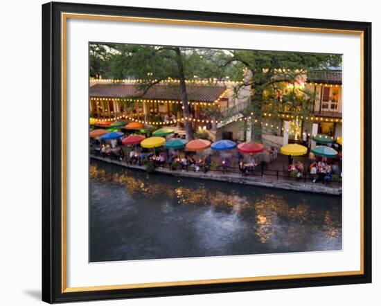 River Walk Restaurants and Cafes of Casa Rio, San Antonio, Texas-Bill Bachmann-Framed Photographic Print