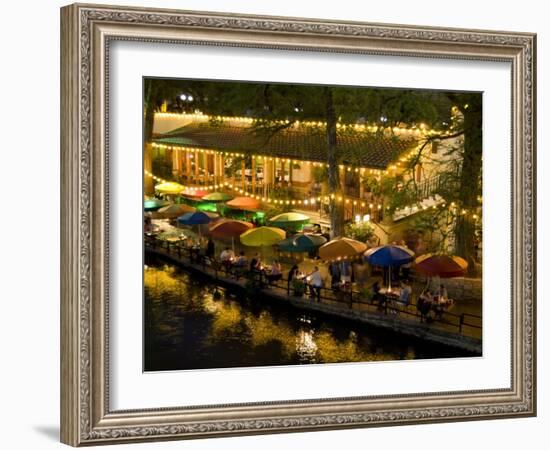 River Walk Restaurants and Cafes of Casa Rio, San Antonio, Texas-Bill Bachmann-Framed Photographic Print