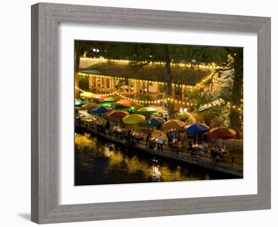 River Walk Restaurants and Cafes of Casa Rio, San Antonio, Texas-Bill Bachmann-Framed Photographic Print