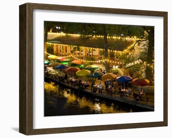 River Walk Restaurants and Cafes of Casa Rio, San Antonio, Texas-Bill Bachmann-Framed Photographic Print