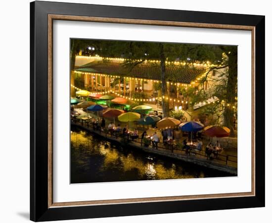 River Walk Restaurants and Cafes of Casa Rio, San Antonio, Texas-Bill Bachmann-Framed Photographic Print