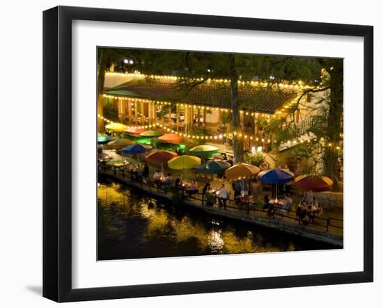 River Walk Restaurants and Cafes of Casa Rio, San Antonio, Texas-Bill Bachmann-Framed Photographic Print