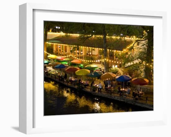 River Walk Restaurants and Cafes of Casa Rio, San Antonio, Texas-Bill Bachmann-Framed Photographic Print