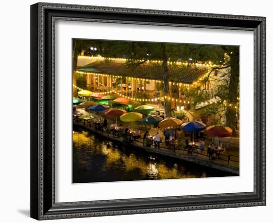 River Walk Restaurants and Cafes of Casa Rio, San Antonio, Texas-Bill Bachmann-Framed Photographic Print