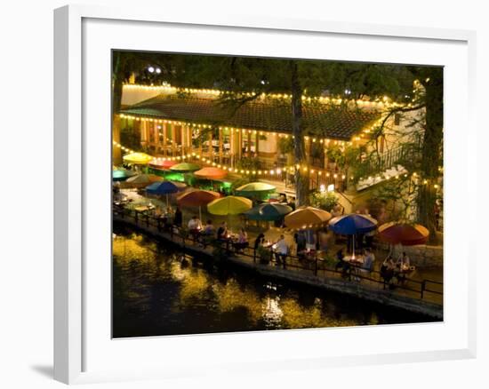 River Walk Restaurants and Cafes of Casa Rio, San Antonio, Texas-Bill Bachmann-Framed Photographic Print