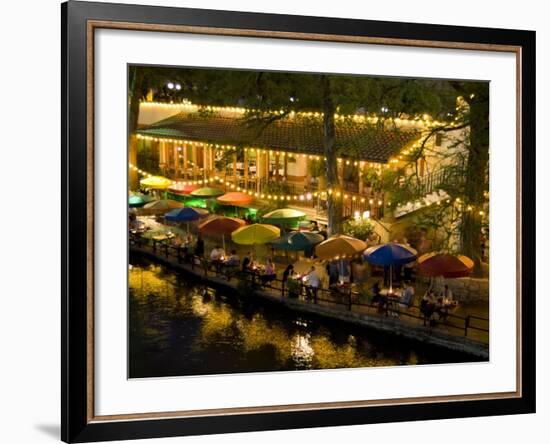 River Walk Restaurants and Cafes of Casa Rio, San Antonio, Texas-Bill Bachmann-Framed Photographic Print