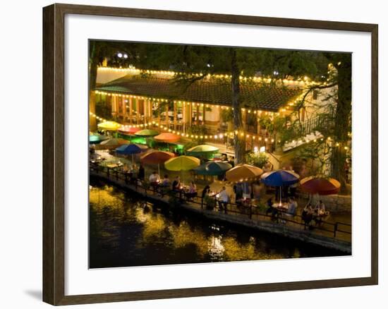 River Walk Restaurants and Cafes of Casa Rio, San Antonio, Texas-Bill Bachmann-Framed Photographic Print