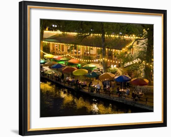 River Walk Restaurants and Cafes of Casa Rio, San Antonio, Texas-Bill Bachmann-Framed Photographic Print