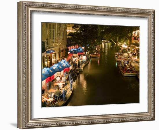 River Walk Restaurants and Cafes of Casa Rio, San Antonio, Texas-Bill Bachmann-Framed Photographic Print