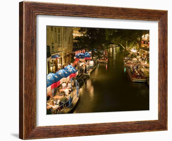 River Walk Restaurants and Cafes of Casa Rio, San Antonio, Texas-Bill Bachmann-Framed Photographic Print