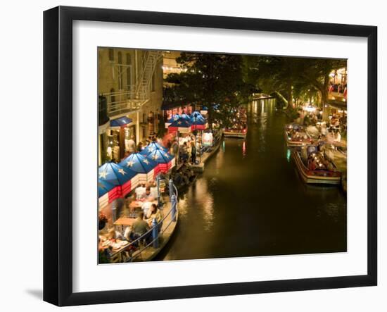 River Walk Restaurants and Cafes of Casa Rio, San Antonio, Texas-Bill Bachmann-Framed Photographic Print