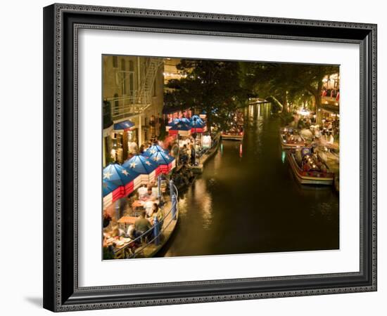 River Walk Restaurants and Cafes of Casa Rio, San Antonio, Texas-Bill Bachmann-Framed Photographic Print