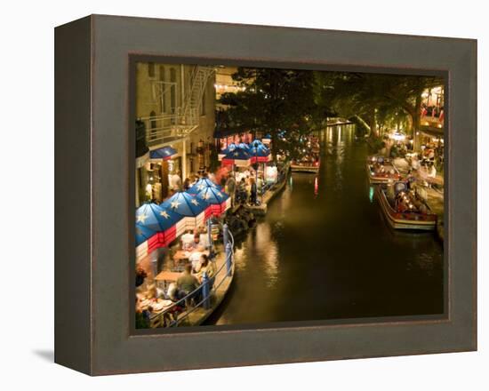 River Walk Restaurants and Cafes of Casa Rio, San Antonio, Texas-Bill Bachmann-Framed Premier Image Canvas