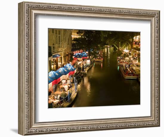 River Walk Restaurants and Cafes of Casa Rio, San Antonio, Texas-Bill Bachmann-Framed Photographic Print