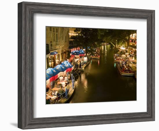 River Walk Restaurants and Cafes of Casa Rio, San Antonio, Texas-Bill Bachmann-Framed Photographic Print