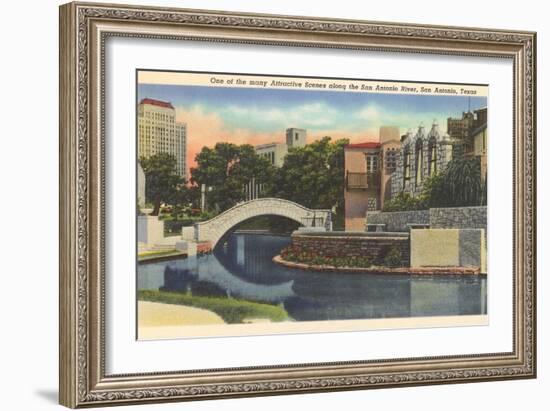 River Walk, San Antonio-null-Framed Art Print