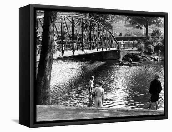 River Wansbeck, Morpeth-Staff-Framed Premier Image Canvas