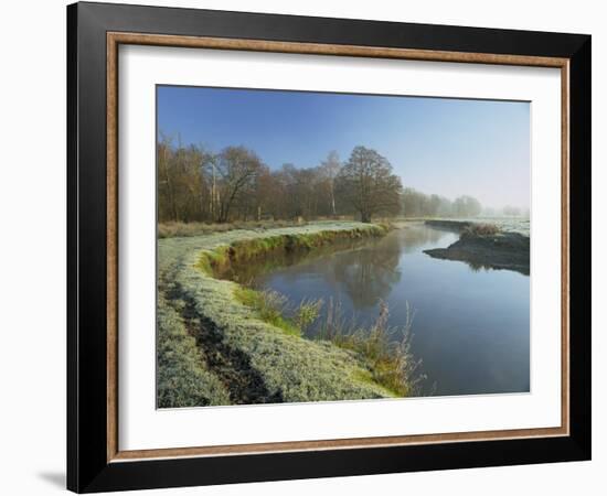 River Wey at Thundery Meadows, Surrey Wildlife Trust's Wetland Reserve, Elstead, Surrey, England-Pearl Bucknall-Framed Photographic Print