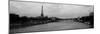 River with a Tower, Seine River, Eiffel Tower, Paris, Ile-De-France, France-null-Mounted Photographic Print