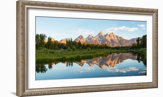 River with Teton Range in the background, Grand Teton National Park, Wyoming, USA-null-Framed Photographic Print