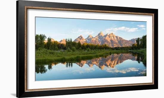 River with Teton Range in the background, Grand Teton National Park, Wyoming, USA-null-Framed Photographic Print